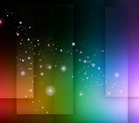 abstrait, graphiques, hd, rainbow glow, chute de neige