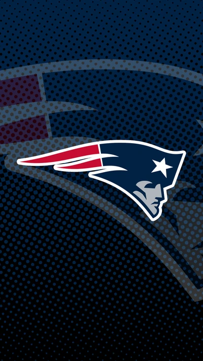 Logo der New England Patriots: Blaues und rotes Team-Maskottchen-Design