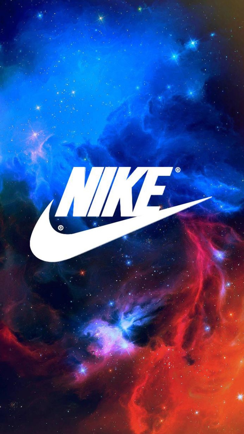 Крупный план логотипа nike на фоне галактики (галактика, nike, розовый, фиолетовый)