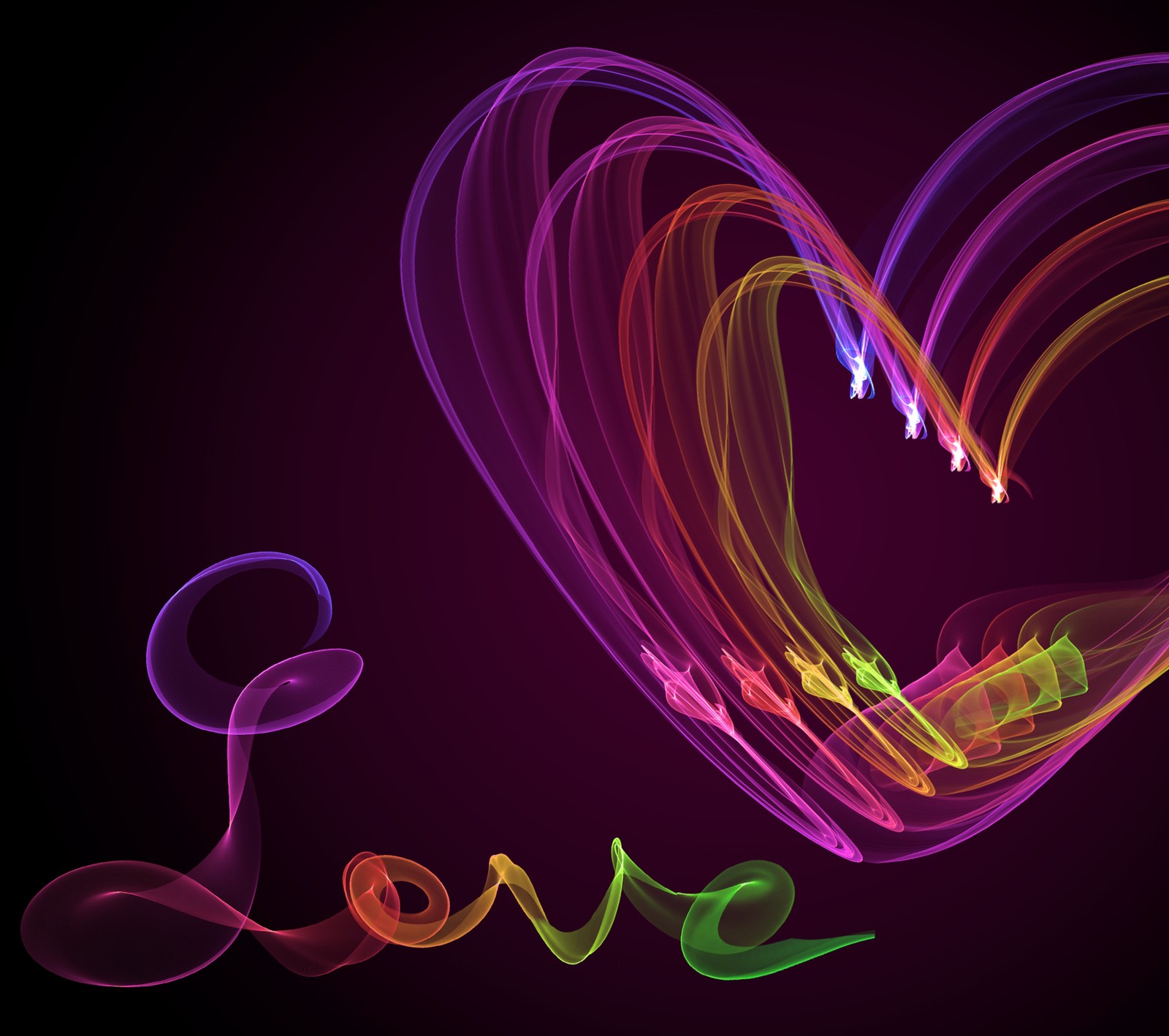 heart, love, rainbow wallpaper