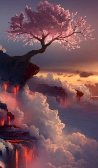 heaven, cherry, tree, life wallpaper