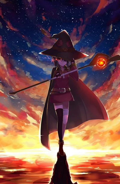 Epos Sonnenuntergang Konfrontation mit Megumin aus Konosuba