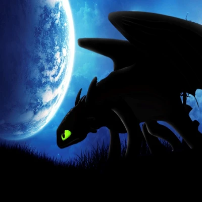 schwarzer drache, blau, erde, wie trainiert man seinen drachen, how to train your dragon