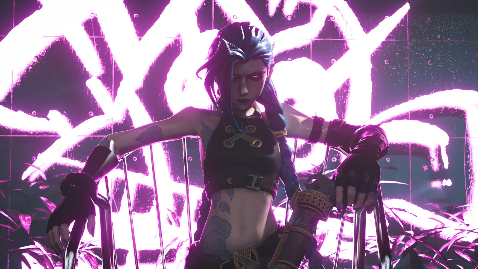 jinx, league of legends, lol, video game, arcane wallpaper