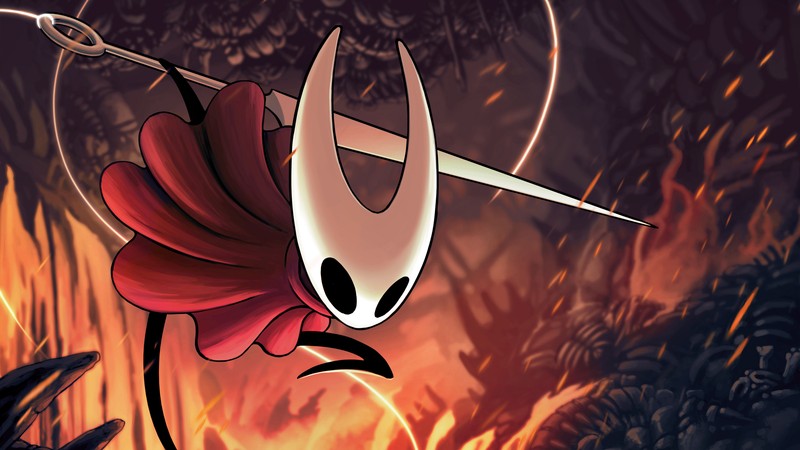 Мультяшное изображение демона с мечом в лесу (холлоу найт силксонг, hollow knight silksong, видеоигра, оса)