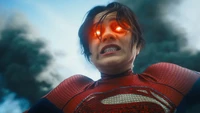 Supergirl unleashes heat vision in a dramatic showdown from "The Flash" (2023).