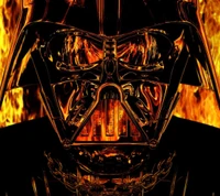 Dark Side Mastery: Darth Vader Amidst Flames