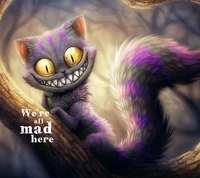 Gato de Cheshire: Abrazando la locura de Wonderland