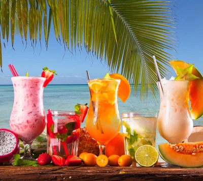 alcool, plage, boisson, nourriture, fruit