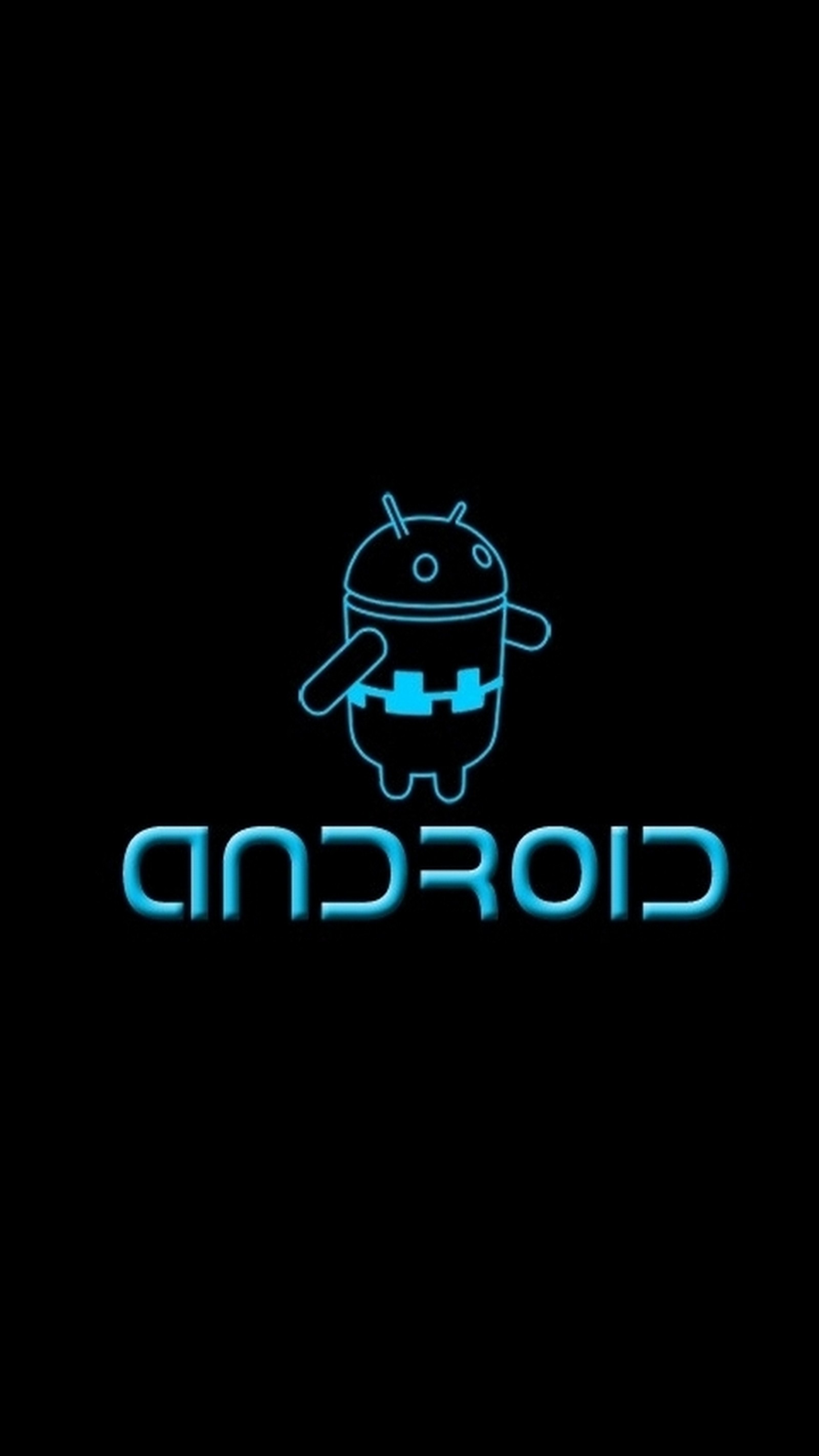 Скачать обои android, синий, технология