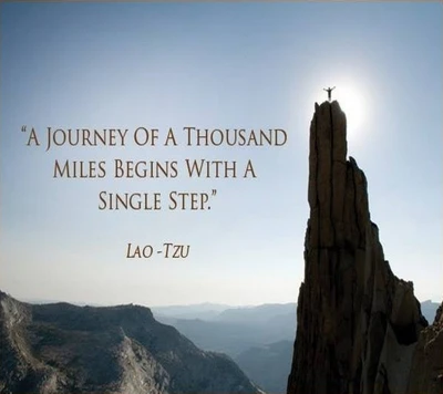 begin, journey, lao tzu, miles, single