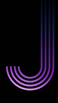 Cosmic Curves: The Letter J in Galactic Hues