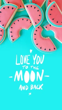 loveyou, mond, sommer, süß, wassermelone