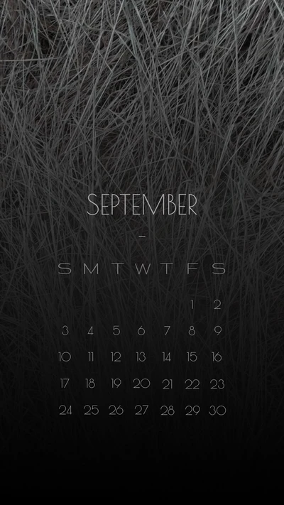 Calendario de septiembre - Diseño minimalista