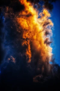 abstrakt, android, wolke, wolken, feuer