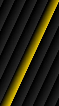 Dynamic Yellow Line on Sleek Black Background