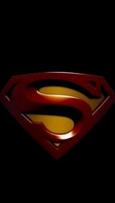 Logo estilizado de Superman sobre fondo negro