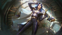 Caitlyn: Edição de Prestígio Skin Comandante - Arte Splash Arcana de League of Legends