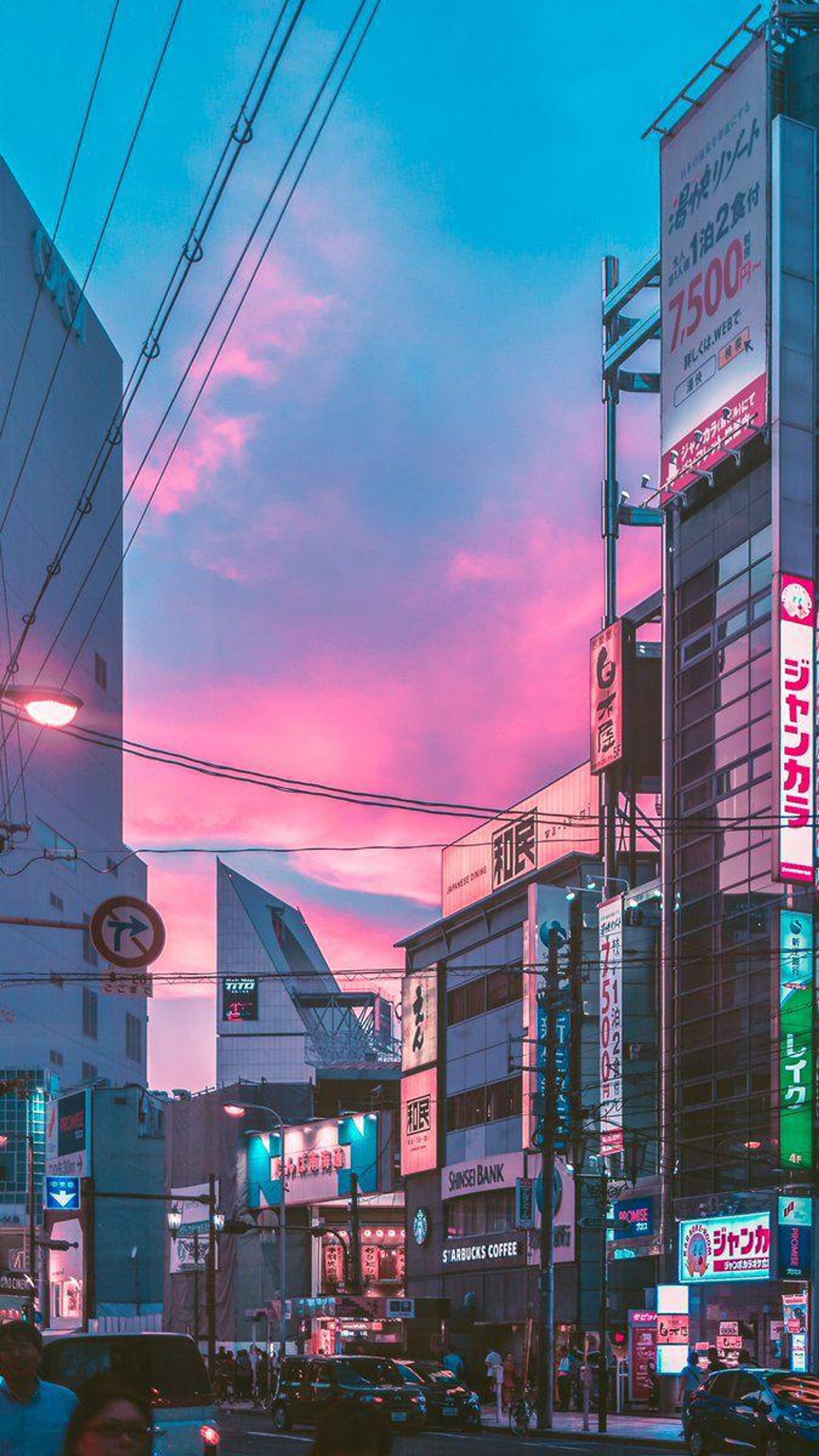 japan, aesthetics, anime, cloud, building Download Wallpaper