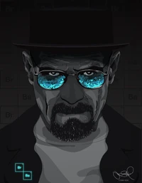 Electric Blue Walter White: A Bold Artistic Tribute