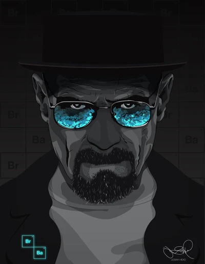 Electric Blue Walter White: A Bold Artistic Tribute