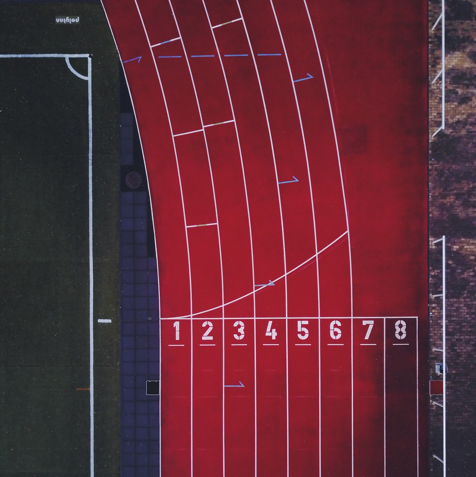 track and field, running, athlete, red, line Download Wallpaper