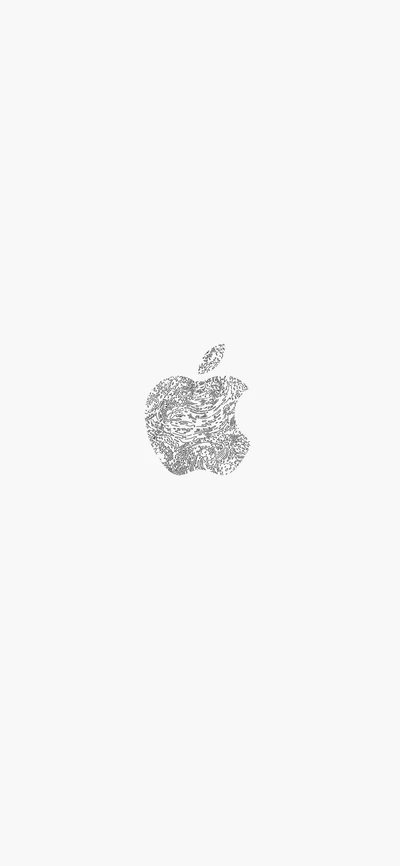 Esquisse monochrome du logo Apple