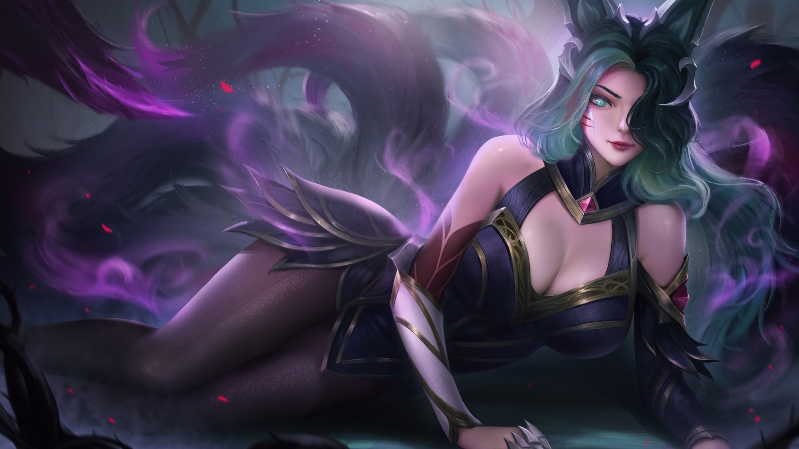 Скачать обои ковен, ахри, ahri, lol, league of legends