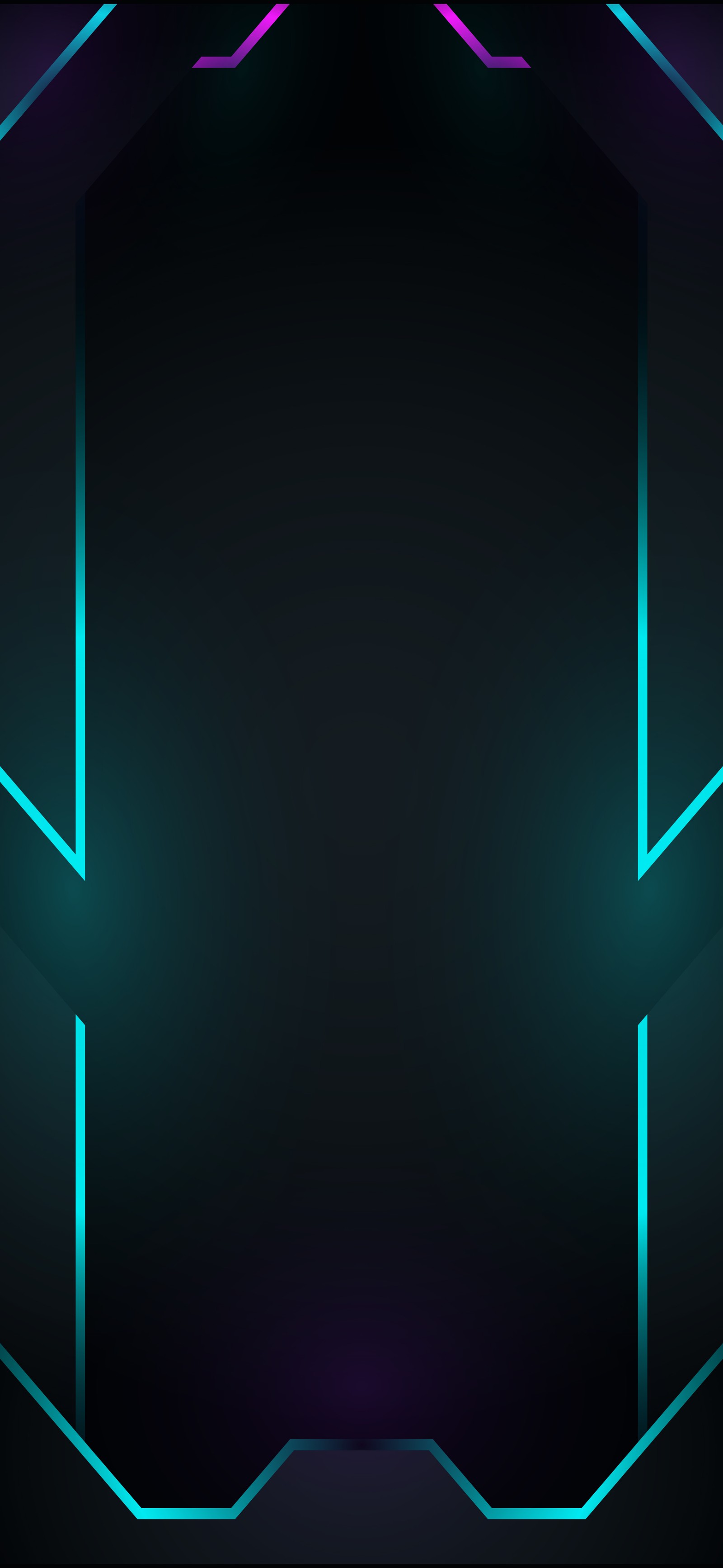 A close up of a neon frame with a black background (lighting, graphic design, atmosphere, azure, rectangle)