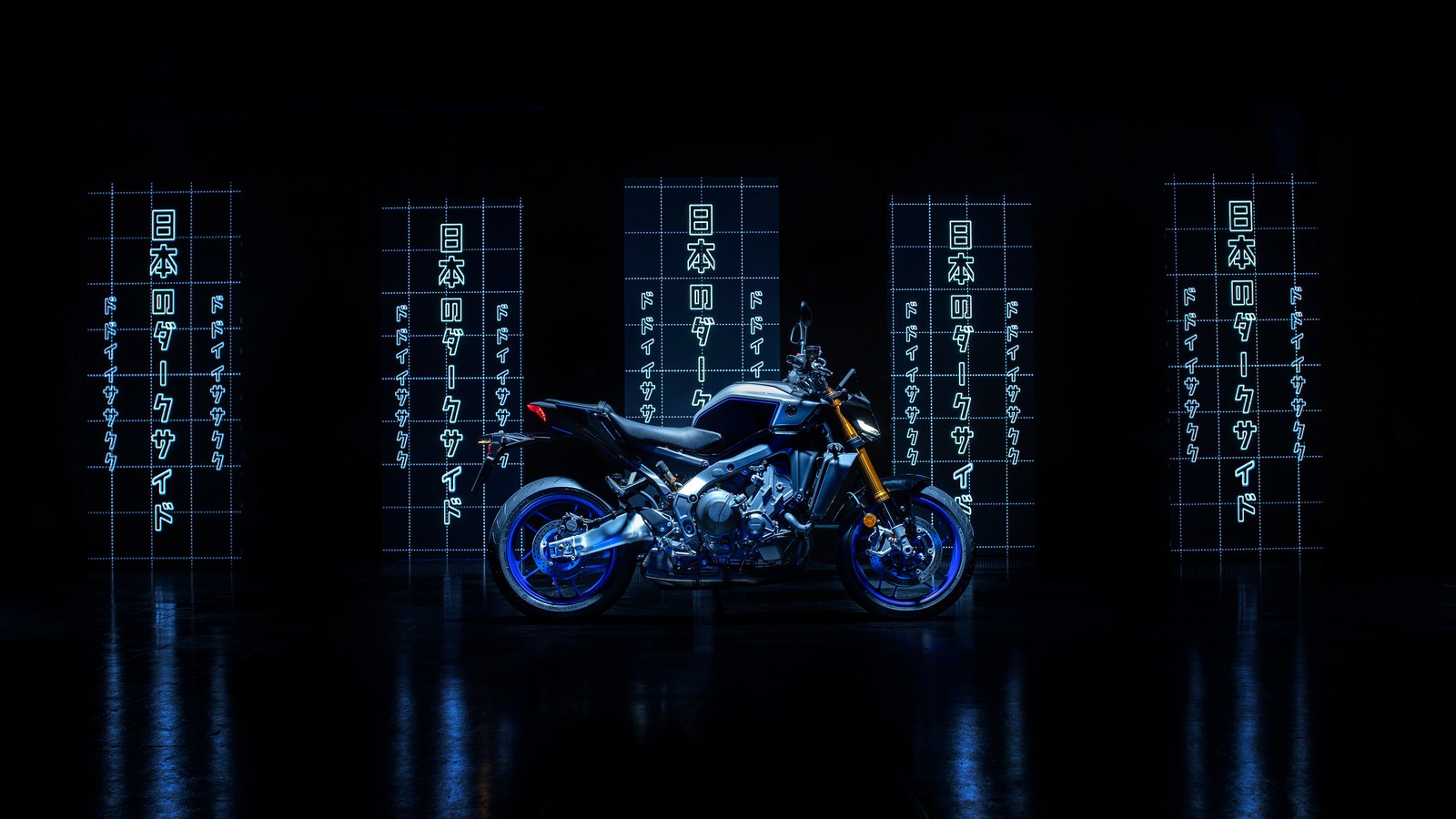 yamaha mt 09, amoled, 2024, dark background, blackdark Download Wallpaper