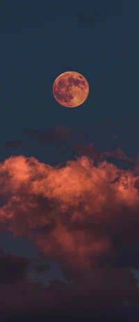 aesthetic, blood moon, clouds, creepy, halloween