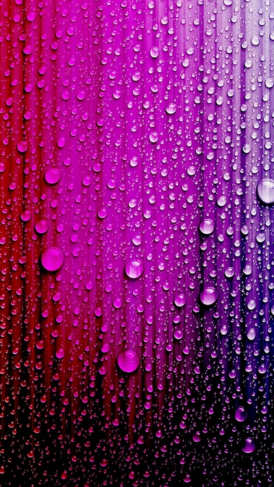 Vibrant Colorful Drops on a Gradient Background