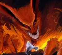 Naruto Confronts the Nine-Tailed Fox in a Fiery Showdown