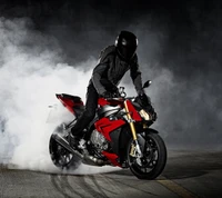 noir, bmw, allemagne, moto, rouge