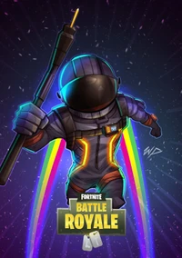 battle royale, dark voyager, fortnite, game, rainbow wallpaper