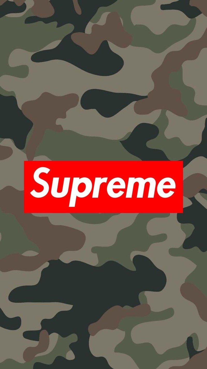 Обои supreme iphone (камуфлированный, supreme, обои)