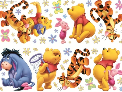 desenho animado, pooh