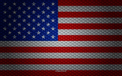 Bandera americana con fondo texturizado