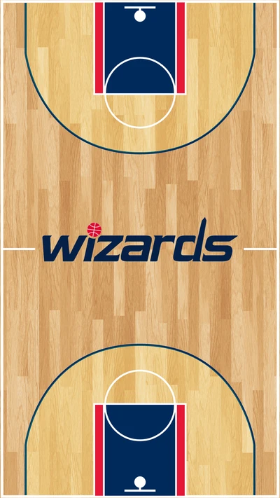 Design des Basketballplatzes Washington Wizards