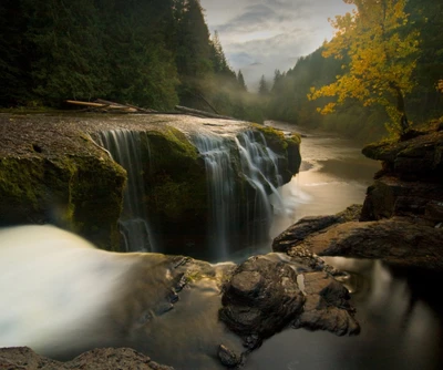 schön, landschaft, berg, natur, fluss