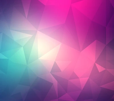 Abstract Polygonal Background in Blue and Pink Tones