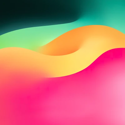 Vibrant Gradient Waves in iPadOS 17 Style