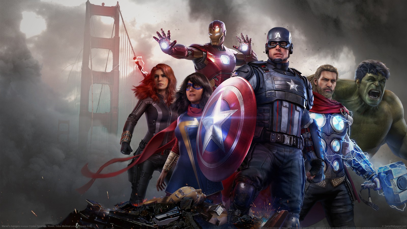 marvels avengers, video game, characters wallpaper