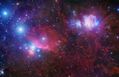 Nebulosa de Orión: Un impresionante tapiz cósmico de estrellas y gas en el cielo nocturno