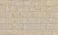 Limestone Brick Wall with Textured Pattern