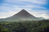 arenal volcano, mount scenery, highland, volcano, mountainous landforms wallpaper