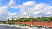 hito, ciudad, nube, kremlin de moscú, torre