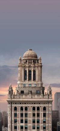 Architectural Elegance: Skyscraper with Dome in City Skyline