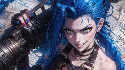 Jinx: A Força Imparável com Seu Canhão em League of Legends