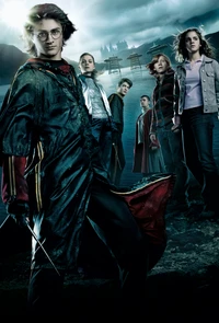 harry potter y el cáliz de fuego, emma watson como hermione granger, daniel radcliffe como harry potter, ron weasley, películas